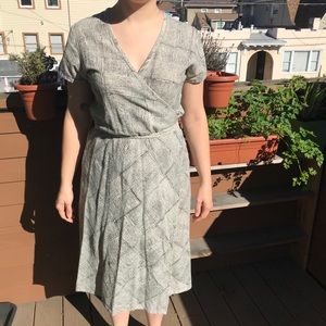 Po-Em block printed wrap dress